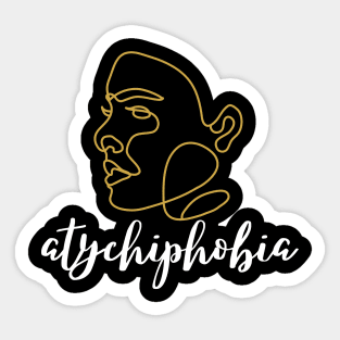 atychiphobia line art Sticker